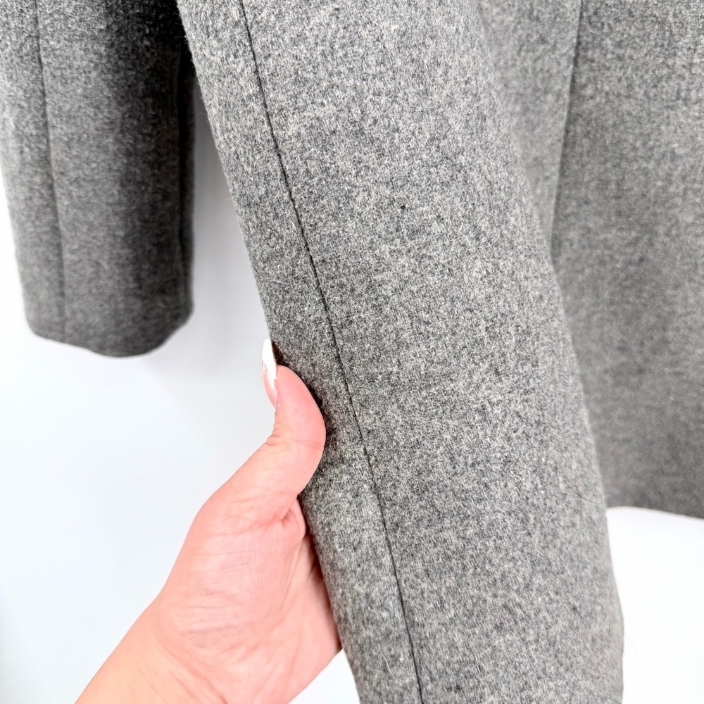 J. CREW Wool Standing Collar Zip City Coat in Heather Gray J6203 - Picture 11 of 11